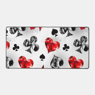 Poker Player Gambler Playing Card Suits Las Vegas Desk Mat