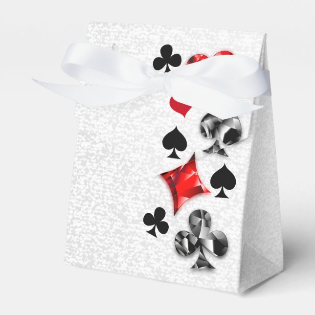 Poker Player Gambler Playing Card Suits Las Vegas Favour Box (Front Side)
