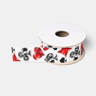 Poker Player Gambler Playing Card Suits Las Vegas Grosgrain Ribbon