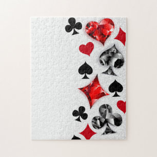 Poker Player Gambler Playing Card Suits Las Vegas Jigsaw Puzzle