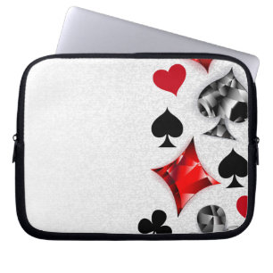 Poker Player Gambler Playing Card Suits Las Vegas Laptop Sleeve