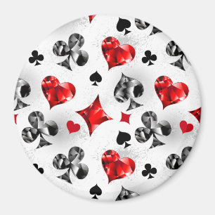 Poker Player Gambler Playing Card Suits Las Vegas Magnet