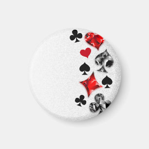 Poker Player Gambler Playing Card Suits Las Vegas Magnet