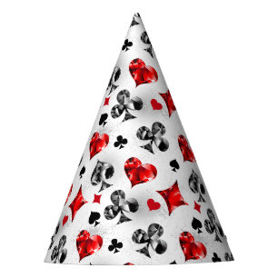 Poker Player Gambler Playing Card Suits Las Vegas Party Hat