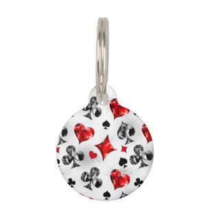 Poker Player Gambler Playing Card Suits Las Vegas Pet Tag