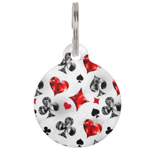 Poker Player Gambler Playing Card Suits Las Vegas Pet Tag