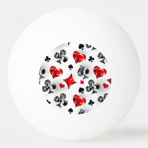 Poker Player Gambler Playing Card Suits Las Vegas Ping Pong Ball