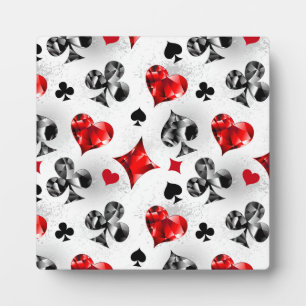 Poker Player Gambler Playing Card Suits Las Vegas Plaque