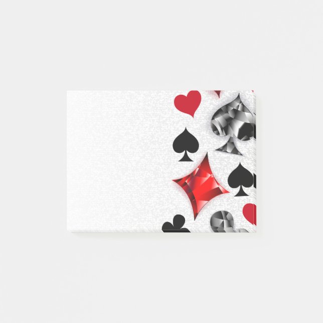 Poker Player Gambler Playing Card Suits Las Vegas Post-it Notes (Front)