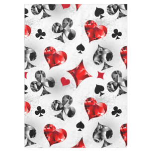 Poker Player Gambler Playing Card Suits Las Vegas Tablecloth