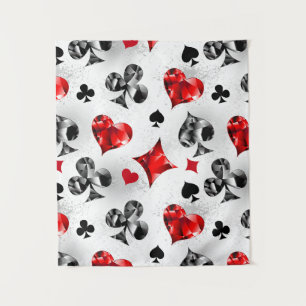 Poker Player Gambler Playing Card Suits Las Vegas Tapestry