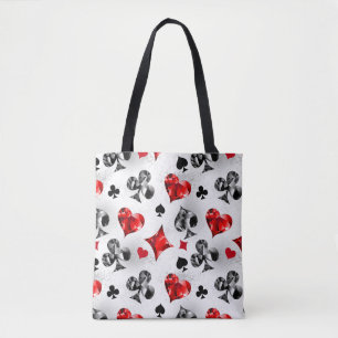 Poker Player Gambler Playing Card Suits Las Vegas Tote Bag