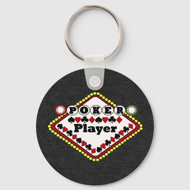 Poker Player Key Ring (Front)