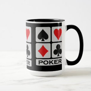 Poker Player mug - choose style & colour