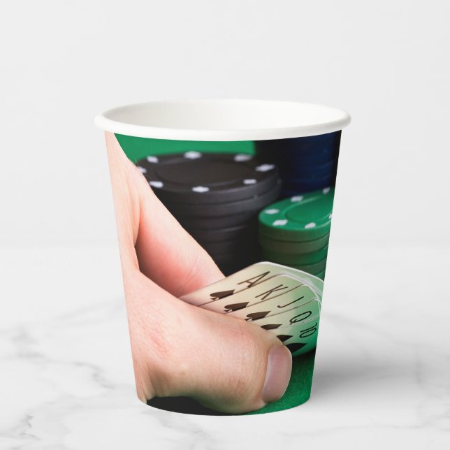 Poker Player Paper Cups (Front)