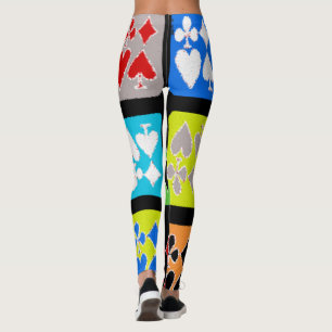 Poker player Stylised Cards Cool Leggings