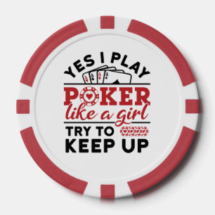 Poker Player Women Play Poker Like a Girl Chips