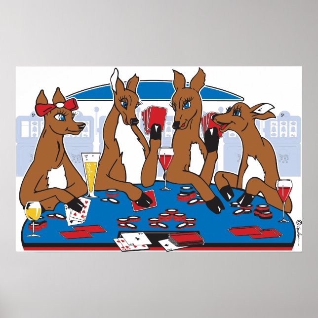 Poker Playing Bachelorette Party Poster (Front)