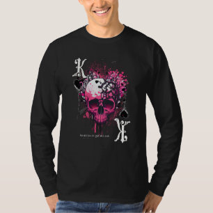 Poker Playing Card Apparel King Of Hearts Skull T-Shirt