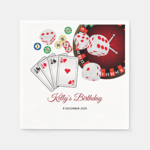 Poker Playing Card, casino, Cocktail Paper Napkins