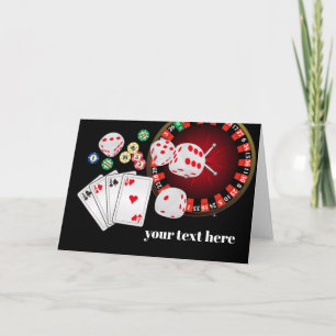 Poker Playing Card, casino, thank you Card