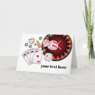Poker Playing Card, casino, thank you Card