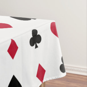 Poker Playing Card Suit Pattern Tablecloth