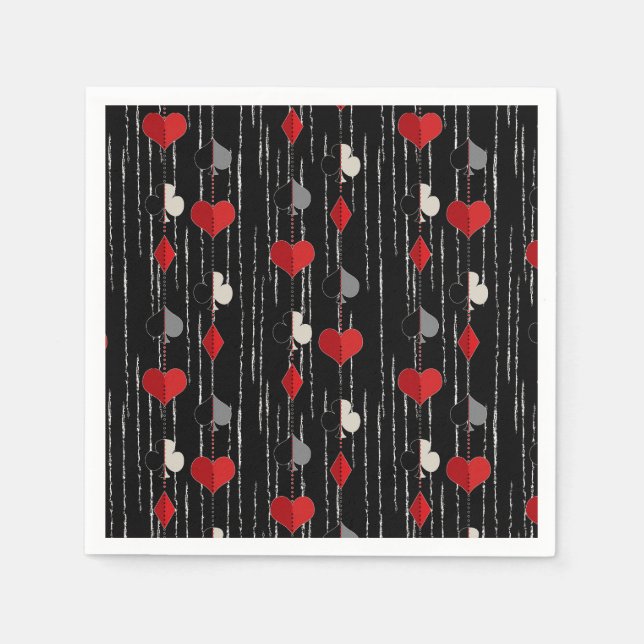 Poker playing card symbols. napkin (Front)