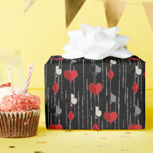 Poker playing card symbols. wrapping paper