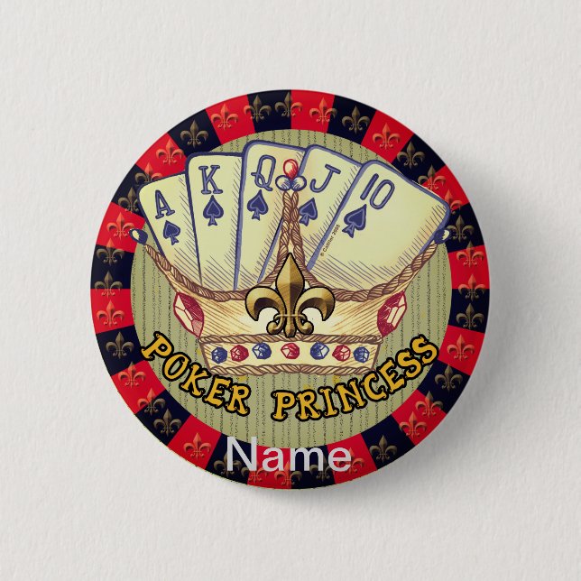 Poker Princess   pin button (Front)