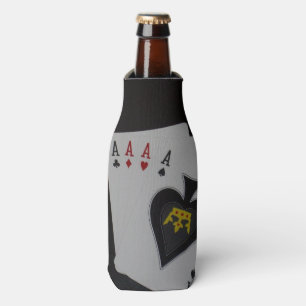 Poker, Quad Aces Stubby Holder. Bottle Cooler