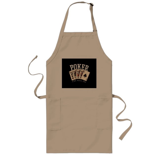 Poker Quote for Gambler Long Apron (Front)