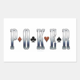 Poker Rectangular Sticker