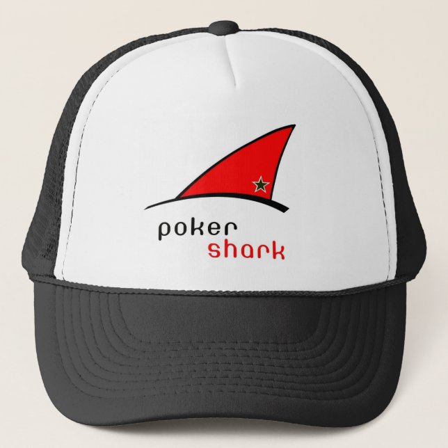 poker shark trucker hat (Front)
