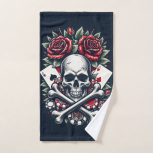 Poker Skull Bath Towels