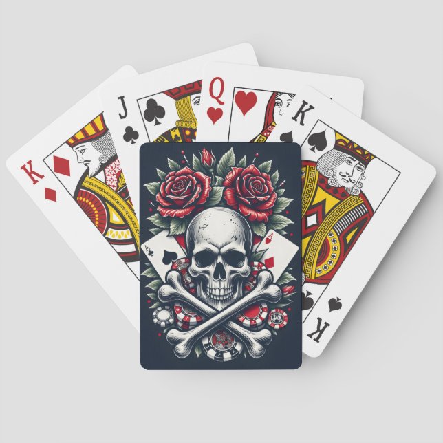 Poker Skull Playing Cards (Back)