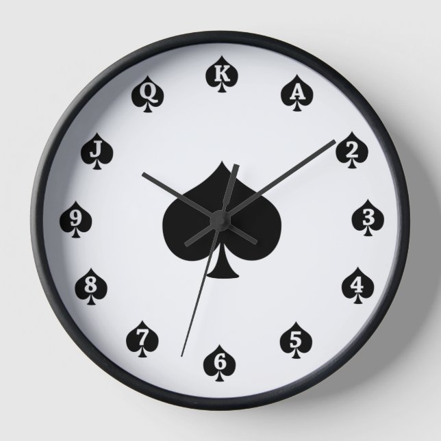 Poker Spades Clock (Front)