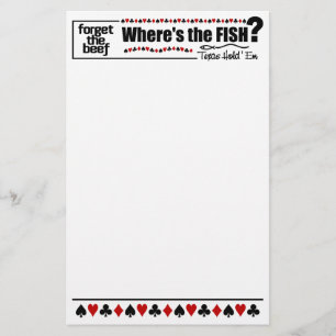 Poker stationary, customise stationery