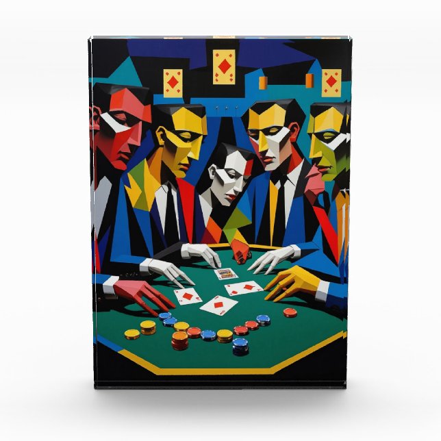 Poker Strategy Abstract Geometric Art  Photo Block (Front)