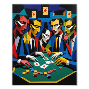 Poker Strategy Abstract Geometric Art  Photo Print