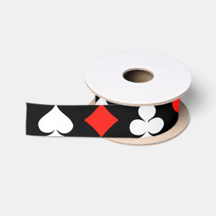Poker Symbols Satin Ribbon