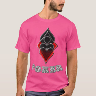Poker T Spades Hearts Diamonds Club Shiny Bling Ov T-Shirt