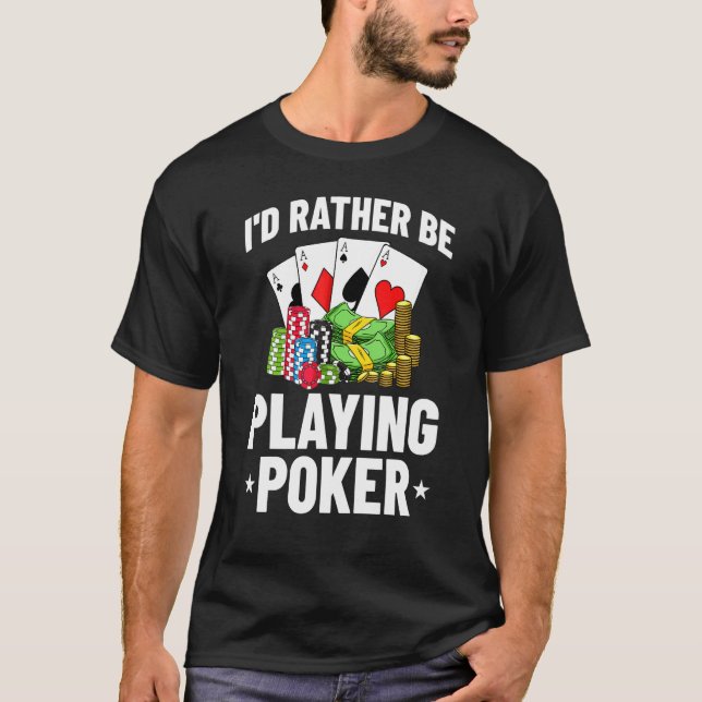 Poker Texas Hold Em All In Player 5 T-Shirt (Front)