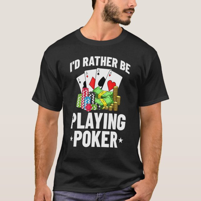 Poker Texas Hold Em All In Player 5 T-Shirt (Front)