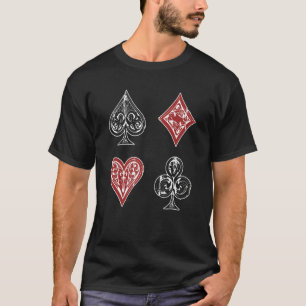 Poker Texas Hold'em Card Suits  Gambling Casino Ga T-Shirt
