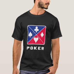 Poker Texas Holdem Omaha Casino Cards Heart Spades T-Shirt