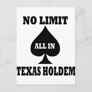 Poker - Texas Holdem Postcard