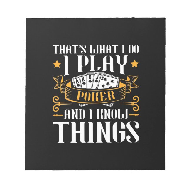 Poker That Is What I Play Notepad (Front)