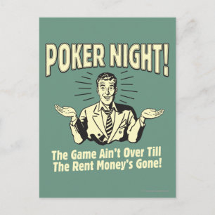 Poker: The Game Ain't Over Postcard