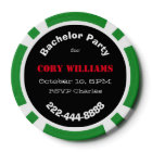 Poker Theme Bachelor Party Invite Poker Chip
